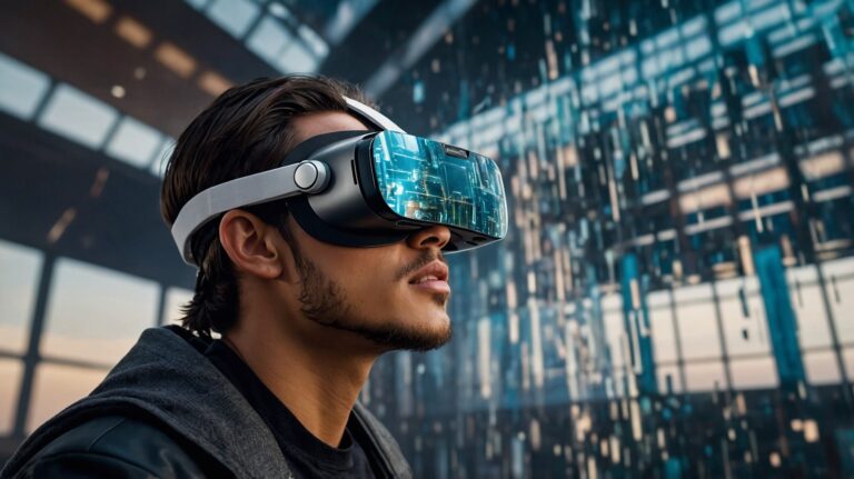 Mann mit VR Brille